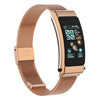 K50 1.08 inch Steel Band Earphone Detachable IP67 Waterproof Smart Watch Support Bluetooth Call(Gold)