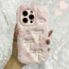 For iPhone 12 Pro Snake Embroidery Plush Silicone Phone Case(Bowknot And Pink)