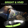 Fluorescent Belt Sensor Headlight Outdoor Running and Cycling Head Torch(White+Yellow Light)