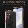 For Samsung Galaxy A16 5G AZNS Electroplated Edge Carbon Fiber Texture Phone Case(Black)