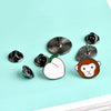 2 PCS Avocado Monkey Peach Blueberry Metal Lapel Pins Hard Enamel Pin Cute Badge Fashion jewelry(C1221)