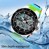 SKMEI 1016 Multifunctional Men Outdoor Sports Camouflage Noctilucent Waterproof Double Digital Watch (Blue)