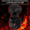 MOTOLSG 2 in 1 Knee Pads Motorcycle Bicycle Riding Warm Fleece Soft Protective Gear with CE Protector (Black Red)
