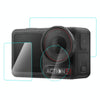 For DJI Osmo Action 5 Pro PULUZ 3-in-1 Lens Front and Back Screen Tempered Glass Explosion-proof Film (Transparent)