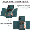 For Samsung Galaxy A32 4G Three-fold Leather Phone Case with Card Slot & Wallet & Holder(Green)