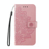 For Huawei nova 8i / Honor 50 Lite 7-petal Flowers Embossed Flip Leather Phone Case with Holder & Card Slots(Rose Gold)