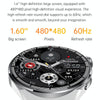 MD3MAX 1.39 inch Round Screen Leather Strap Smart Watch Supports Heart Rate Monitoring/Blood Oxygen Monitoring(Silver)