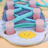 2 PCS Montessili Tie Shoelaces Puzzle Educational Early Education Toys(Wood Jigsaw)