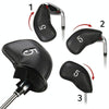 12 in 1 PU Leather Golf Club Cap Set(Black Litchi Texture)