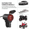 ZH-723F2 Car / Motorcycle QC3.0 Cell Phone Fast Charging Dual USB Car Charger(Red Light)