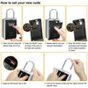 Wall Mounted Key Safe Box - Weatherproof Outdoor Key Storage (Silver/Black)