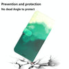 For Asus Zenfone 9 Watercolor Pattern Flip Leather Phone Case(Cyan Green)