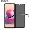 25 PCS Full Cover Anti-peeping Tempered Glass Film For Xiaomi Poco M5s / Redmi Note 10S
