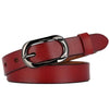 ZK--052 Soft and Wear-resistant Fine Cowhide Belt with Pin Buckle, Length: 105cm(Red Brown)