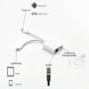 NK-1035 Pro 2 in 1 USB-C / Type-C + 8 Pin Male to RJ45 + 8 Pin Charging Female Interface Adapter