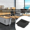 ABS Table Rectangle Wire Hole Cover Outlet Port With Brush PC Desk Cable Organizer, Size: 80x80mm Black