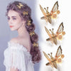 Moving Simulation Butterfly Hairpin Simple Bangs Clip Hair Accessories(Gold)