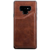 For Galaxy Note 9 Shockproof Calf Texture Protective Case with Holder & Card Slots & Frame(Coffee)