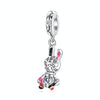 S925 Sterling Silver Mechanical Rabbit Pendant DIY Bracelet Necklace Accessories