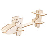 DIY Dual-engine Gliding Airplane Model Children Technology Small Crafts Wooden Puzzle Electrical Toy