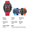 Curren 8442 Sport Six-Hand Silicone Strap Men Quartz Watch, Color: Rose Shell White