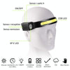 Fluorescent Belt Sensor Headlight Outdoor Running and Cycling Head Torch(White+Yellow Light)