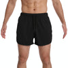 XXL Three Pants Men Gym Shorts Quick Dry Swimming Trunks(Black)