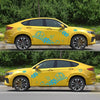 2 PCS/Set D-75 Flower Vine Pattern Car Modified Decorative Sticker(Blue)
