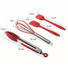 kn7050 10 in 1 Silicone Kitchen Tool Set(Red)