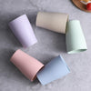 4pcs Wheat Straw Cup Household Plastic Anti-Fall Couple Portable Travel Brushing Cup(Beige)