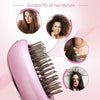 Portable Electric Hair Ionic Brush Hair Straightener Brush Negative Ion Comb Anti-static Massage Mini Straight Hair comb(Pink)