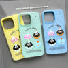 For iPhone 12 Skin Feeling Jelly TPU Hybrid PC Phone Case(Line Dog Pink)