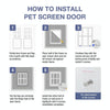 Lockable Pet Screen Door 34x44cm - White - Auto Closure