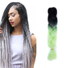 Fashion Color Gradient Individual Braid Wigs Chemical Fiber Big Braids, Length: 60cm(52 Black+Light Yellow)