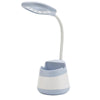 USB Charging LED Desk Light Eye Protection Lamp with Pen Holder and Phone Holder(CS276-3  Blue)