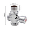 Stool Flush Valve Urinal Delay Valve Hand Press Flush Valve, Style:1 Inch Copper Small