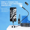 AN112 8mm Double Lenses HD Industry Endoscope Type-C + Micro USB + 8 Pin Connection, Length:3.5m Hard Tube