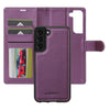 For Samsung Galaxy S25 5G LC.IMEEKE L2 Series Detachable Magsafe PU Phone Case with Lanyard(Purple)