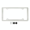 American Standard Aluminum Alloy License Plate Frame Including Accessories, Specification: 4 Holes Slotted Spray White