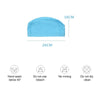 Adult Waterproof PU Coating Stretchy Swimming Cap Keep Long Hair Dry Ear Protection Swim Cap (Baby Blue)