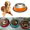 Orange Non-Slip Stainless Steel Pet Bowl, 25.5cm