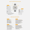 EX18 Smart Sports Watch FSTN Full View Screen Luminous Dial High Tensile TPU Strap, Support Steps Counting / Burned Calory / Calendar Date / Bluetooth 4.0 / Incoming Call Reminder / Low Battery Reminder(Orange)