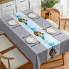 PVC Waterproof Oil-proof Embroidery Yarn Tablecloth, Size: 100x160cm(Deer High Rise Gray)