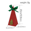 10pcs Christmas Candy Boxes Triangle New Year Party Xmas Gift Paper Packaging Box, Style: Colorful Ball