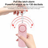 130dB Personal Safety Alarm Keychain with LED Light - Black