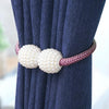 Fashion Adornments Pearl Magnetic Buckle Curtain Strap(Purple)