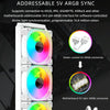 COOLMOON CM-YM-360T Computer ARGB Temperature Display Lens Multi-Platform Integrated CPU Cooler(White)