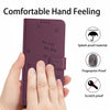 For vivo Y300 Global / V40 Lite IDN Embossed Kitten Phone Leather Case with Lanyard(Wine Red)
