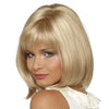 Wig-435B Light Gold Ladies High Temperature Silk Short Wig Chemical Fiber Headgear