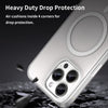 For iPhone 15 Pro Max MagSafe Frosted Translucent TPU + PC Full Coverage Phone Case(White)